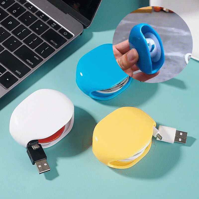 WireWhirl | Automatische snoeroproller – intrekbare kabelorganizer voor thuis en op kantoor