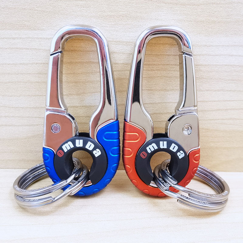 KeyMaster | Metalen karabijnhaak sleutelhanger - draagbare bergbeklimmen Clip met 2 ringen, Anti-Lost Outdoor EDC sleutelhouder