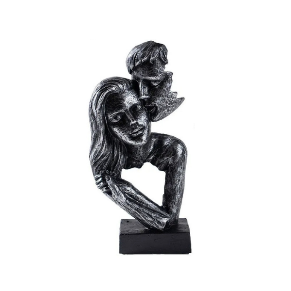 Sculpta | Abstracte kus-sculptuur – Modern artistiek beeld van een stel, decoratief accent