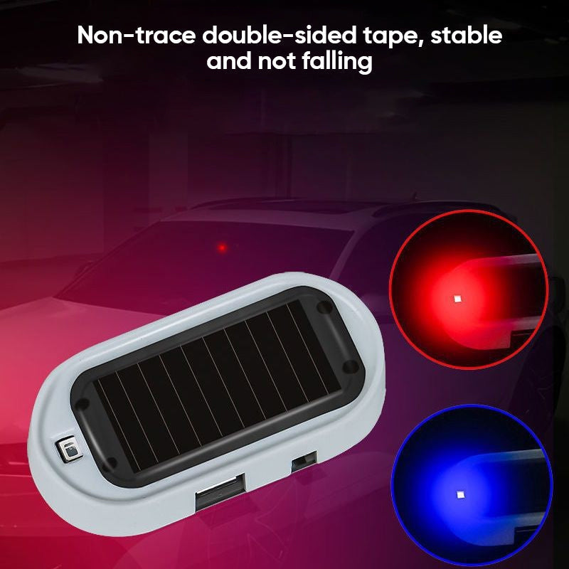 GuardBlink | Zonne-energie Auto Alarm Waarschuwingslamp – Anti-diefstal LED Beveiligingsknipperlicht