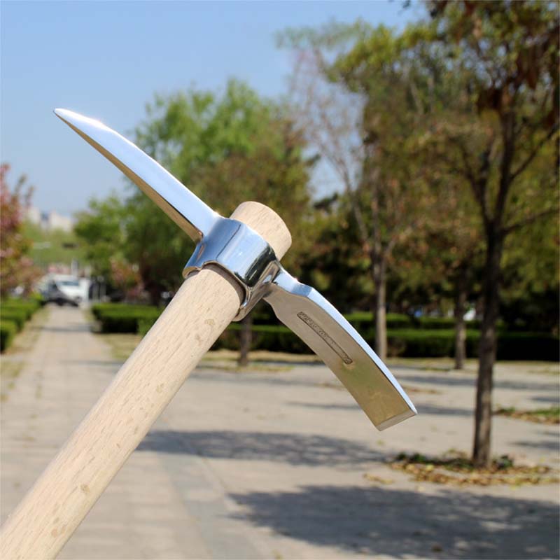 RootPick | Roestvrijstalen Tuinhak met Dubbele Kop – Zware Tuinmattock