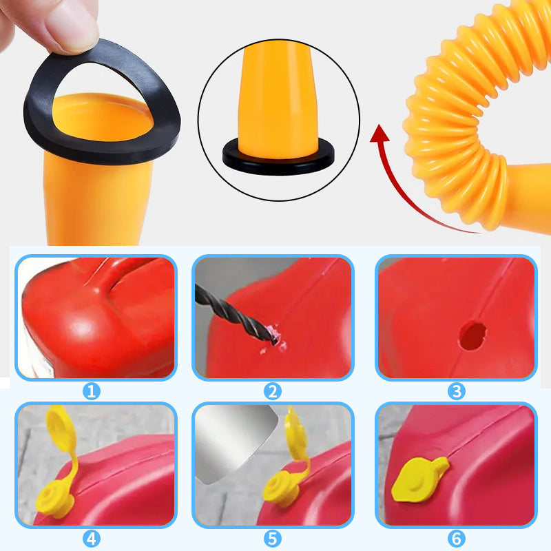 Nozzix | Geüpgradede Brandstofkan Tuit – Flexibele HDPE Tuit, Universele Vervanging