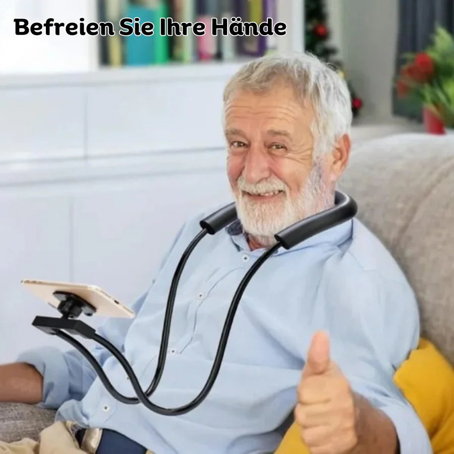 NeckDock | Handsfree nek-telefoonhouder met verstelbare kijkhoek, comfortabel en ergonomisch