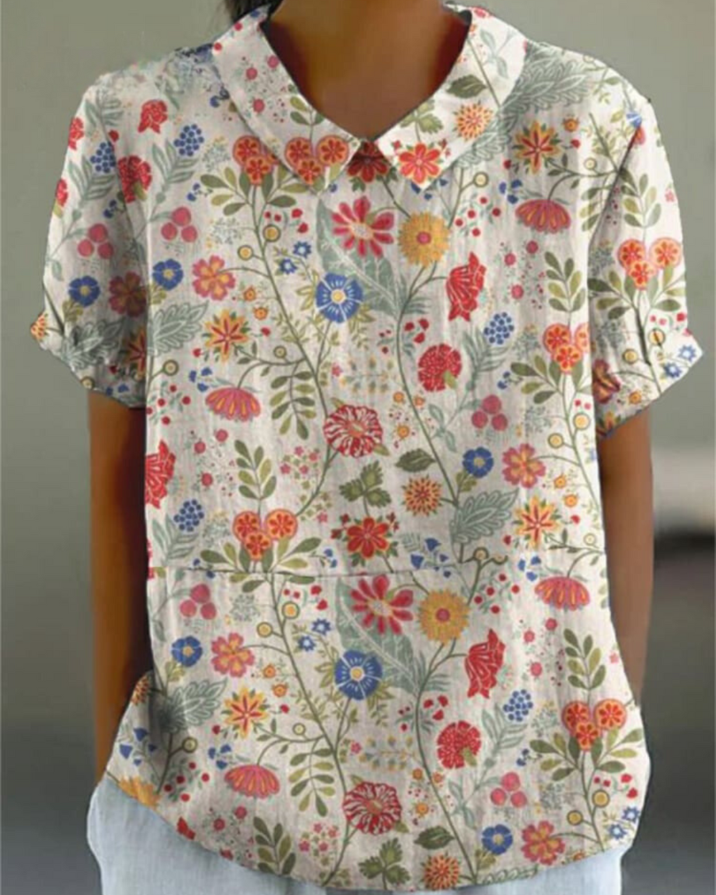 Aira | Casual bloemenblouse voor dames – Lichtgewicht, elegante top met losse pasvorm
