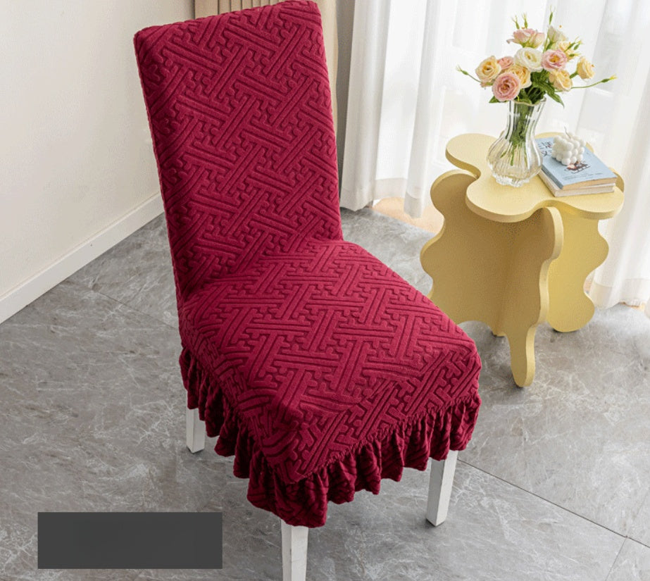 CoverFlex | Elastische Jacquard Eetkamer Stoelhoes – Rekbare Stoelbekleding, Universele Pasvorm