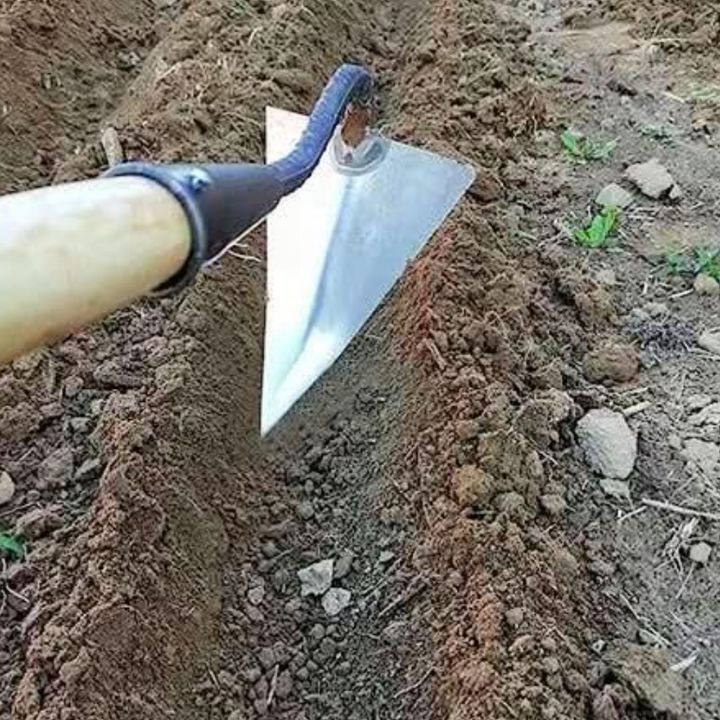TriTurf | 2-in-1 driehoekige onkruidverwijderaar & graafschoffel - voor eenvoudig beluchten van de bodem en verwijderen van onkruid