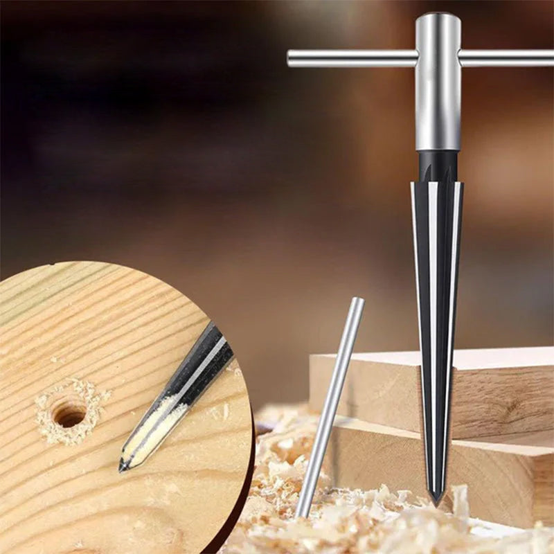 ProReamer | T-Handvat Kegelvormige Reamer –  Hoogwaardig Koolstofstaal voor Hout