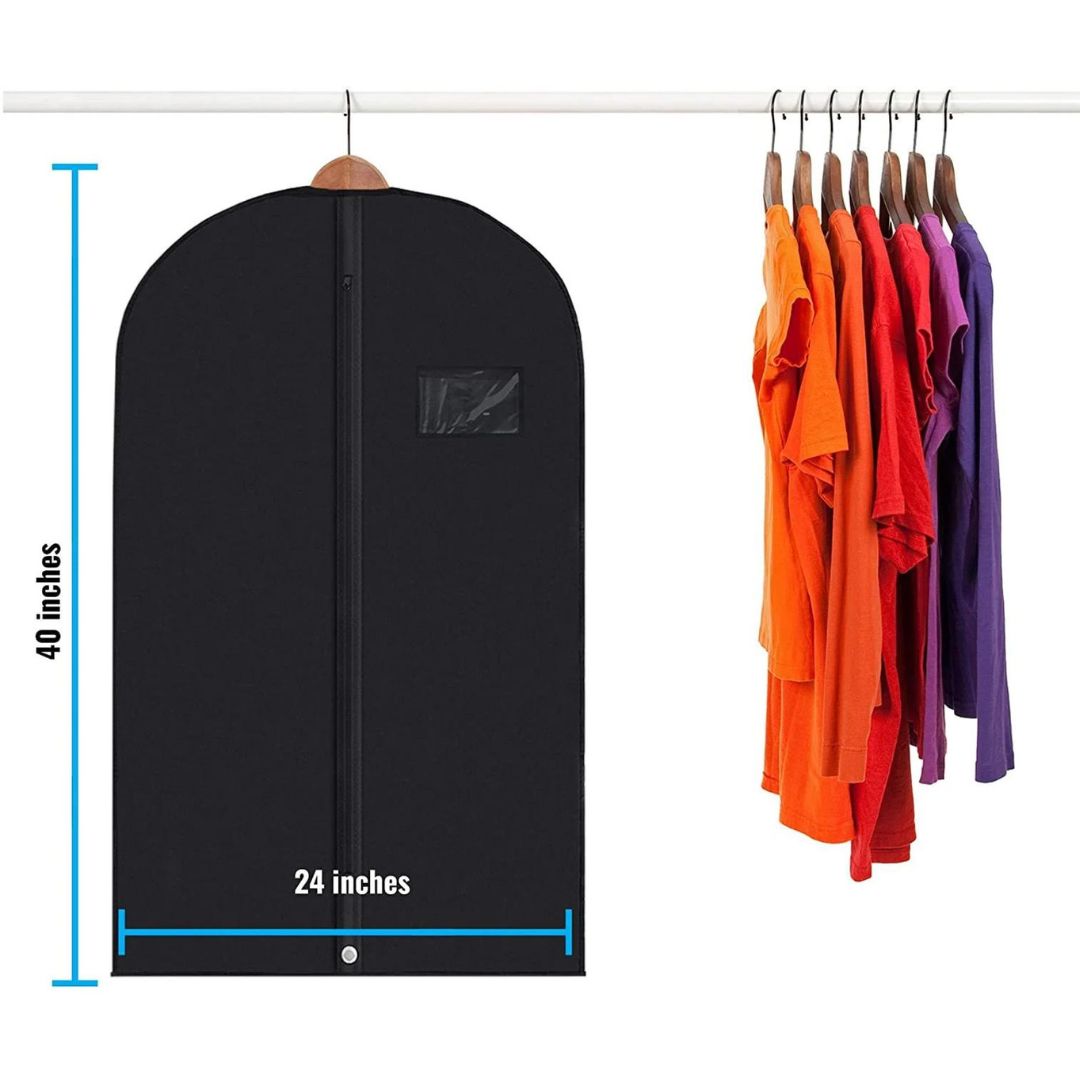 WardrobeWrap | Set van 5 eersteklas kledinghoezen - Waterbestendige kledinghoezen met doorzichtig venster