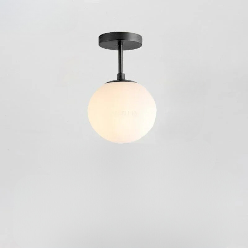 LumiSphere | LED glazen bol plafondlamp - Elegant Scandinavisch design, moderne witte hanglamp voor woonkamer, slaapkamer of keuken