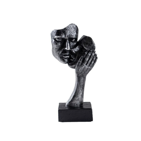 Sculpta | Abstracte kus-sculptuur – Modern artistiek beeld van een stel, decoratief accent