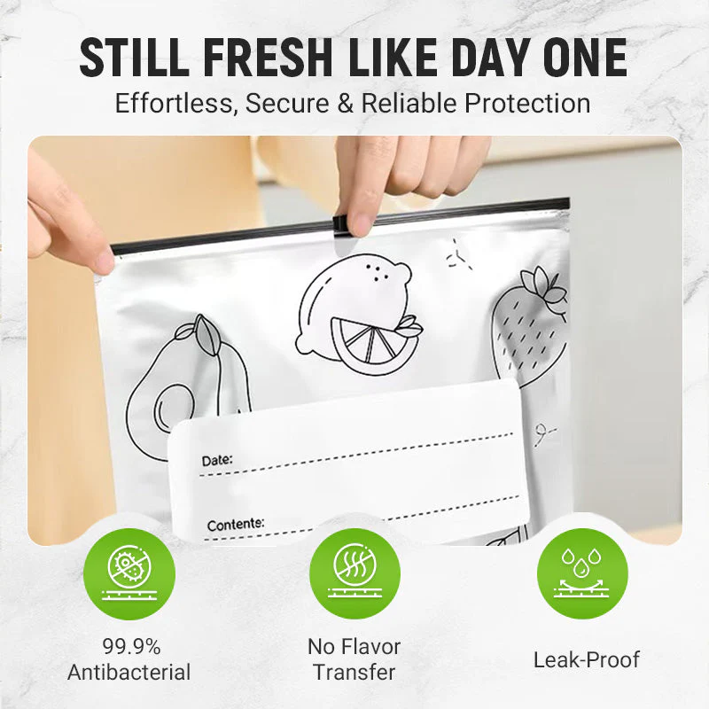 ReSealX | Herbruikbare aluminiumfolie-zakjes met ritssluiting – luchtdichte, warmtebestendige, geurvrije voedselbewaarzakjes