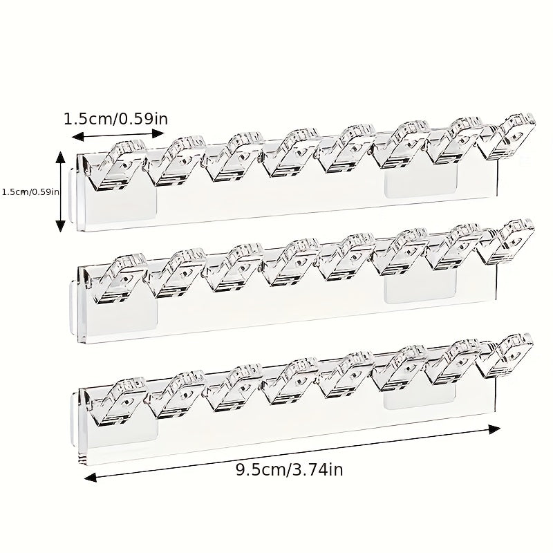 CharmDock | Transparante acryl wandgemonteerde sieradenorganizer met 8 haken