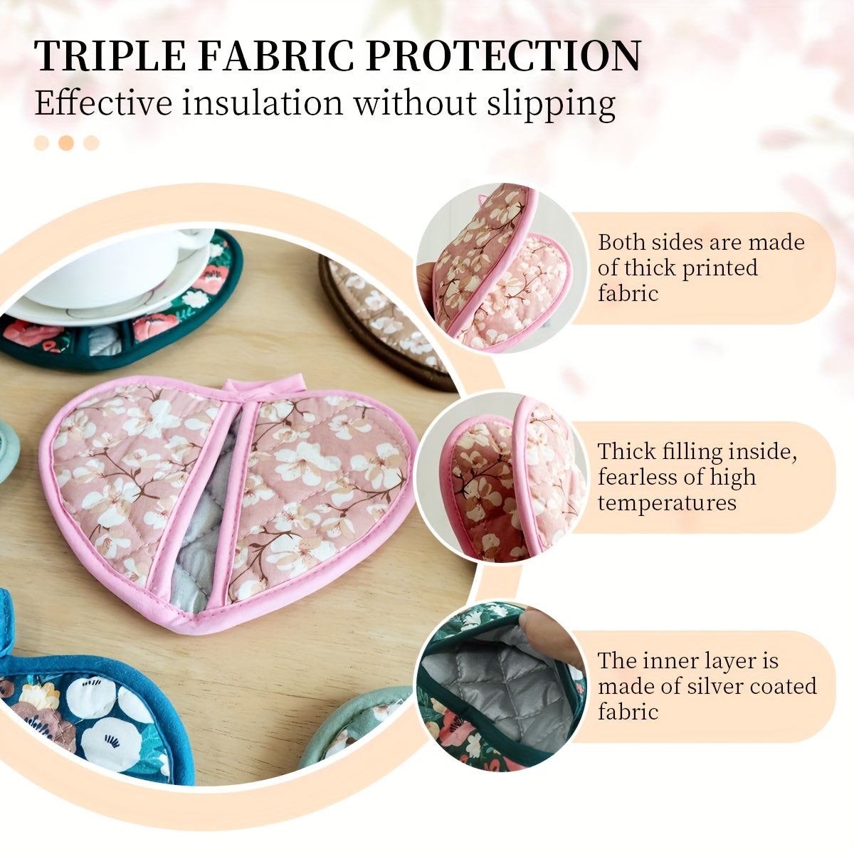 TenderPads | Hartvormige hittebestendige keukenpads – 2 stuks