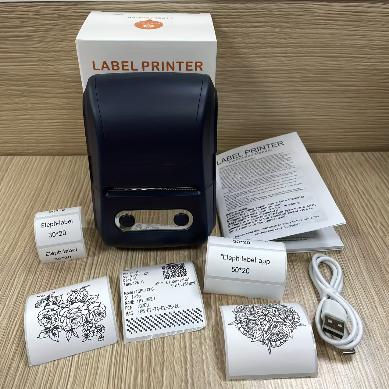 Printix | Compacte draadloze thermische labelprinter — Mini-barcode- en stickermaker