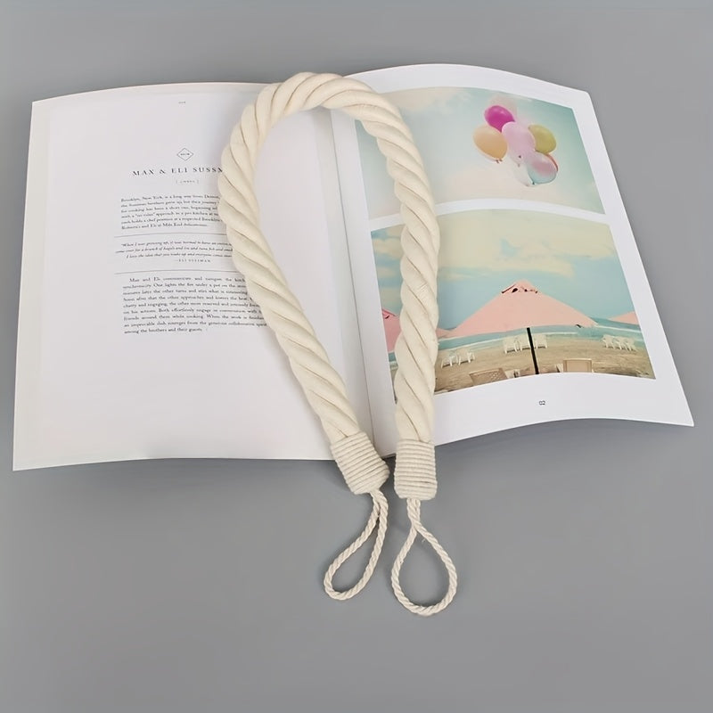 DoorKnot | Retro touw deurstopper – robuuste stoffen deurwig, rustieke deurhouder zonder boren