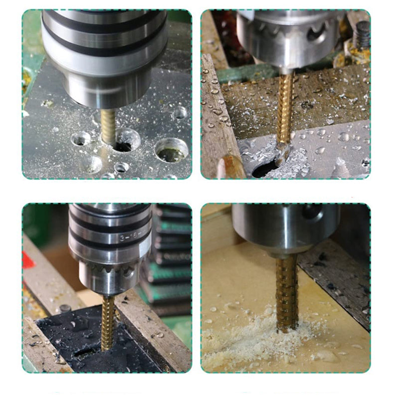 CoreSnip | 6-delige hoge-snelheid titanium-gelamineerde Pagoda step boren set - ruimen zaagtand