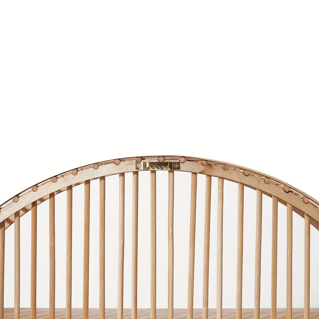 VibeNook | Boho handgemaakte bamboe wandplanken - Zwevende ronde plank
