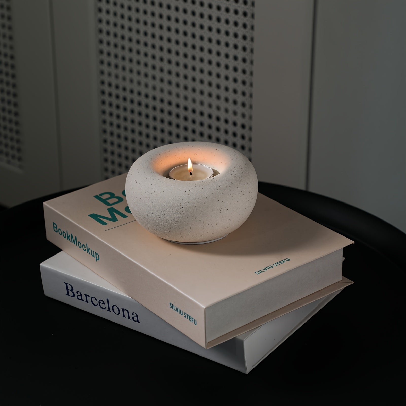CandleNest | Keramische Donut Kaarsenhouder – Modern Vintage Tafelstuk, Decoratieve Centerpiece