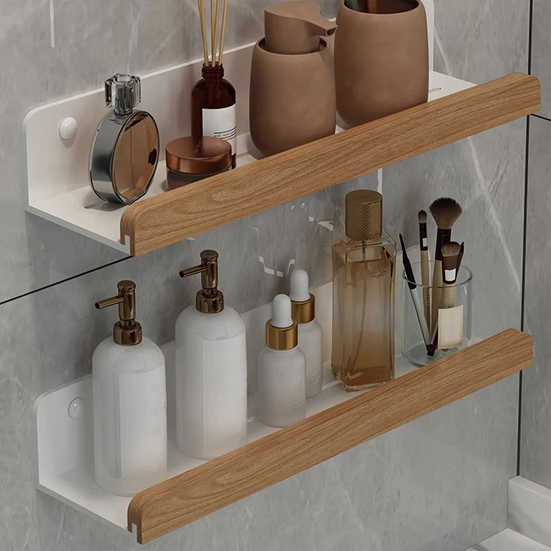 RustiRack | Opbergrek voor in de badkamer aan de muur - doucheruimtehouder zonder perforaties