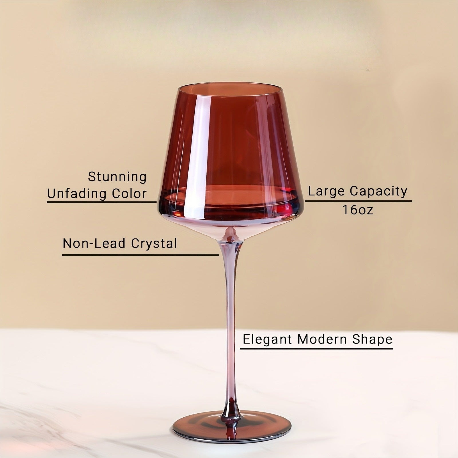 AuraGlass | Elegante Gekleurde Wijnglazen - Luxe Kristallen Wijnglazen voor Speciale Gelegenheden