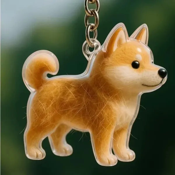 PawCharm | Hondvormige sleutelhanger als aandenken, gepersonaliseerd aandenken aan uw huisdier