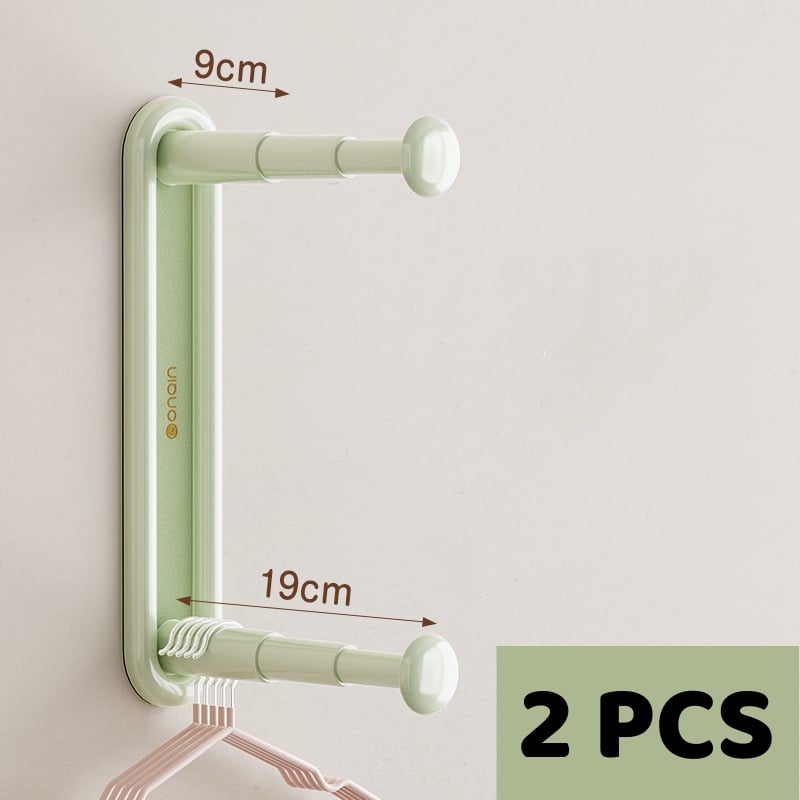 Hangerly | Kledingrek – Wandmontage, dubbellaags, verstelbare opbergruimte