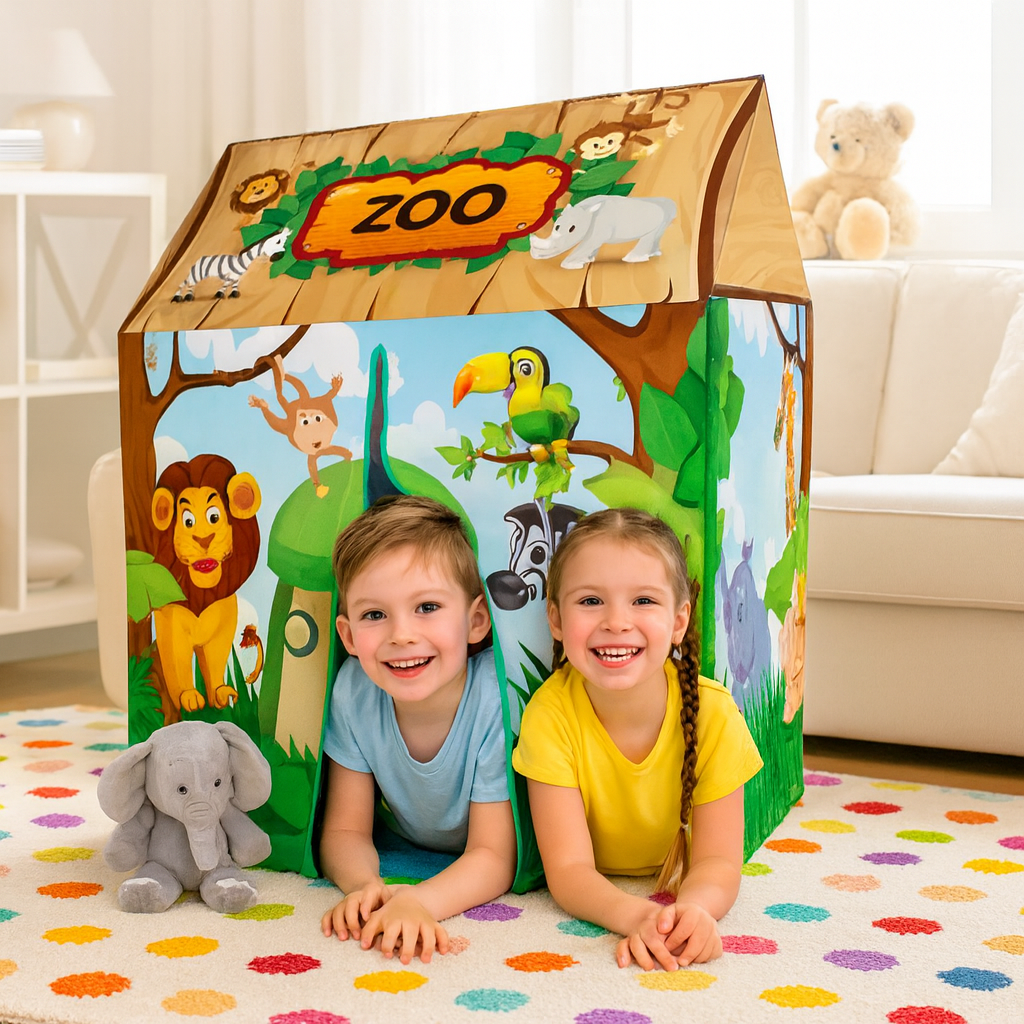 Tentopia | Opvouwbare kinderspeeltent – Lichtgewicht speelhuisje voor binnen en buiten voor kinderen