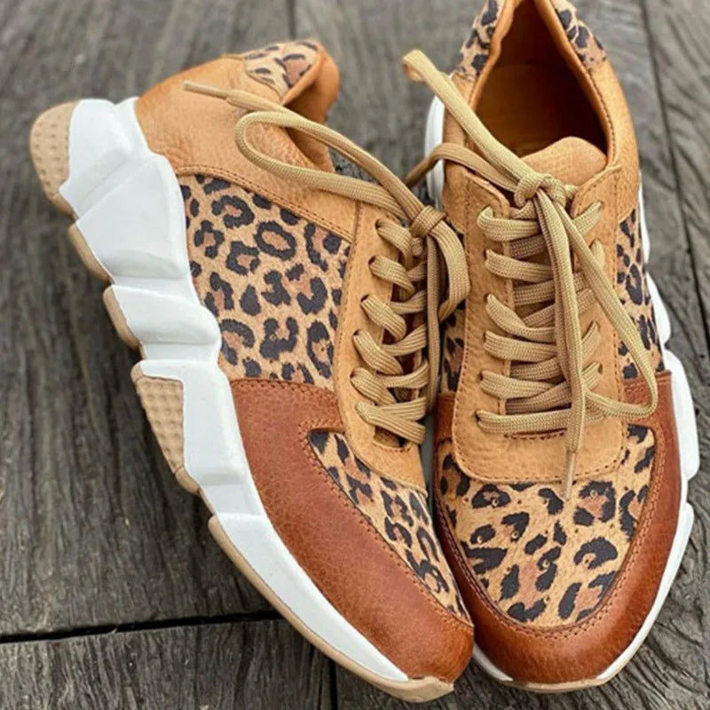 ProwlWalk | Dames Casual Sneakers met Luipaardprint – Stijlvolle Comfortabele Schoenen