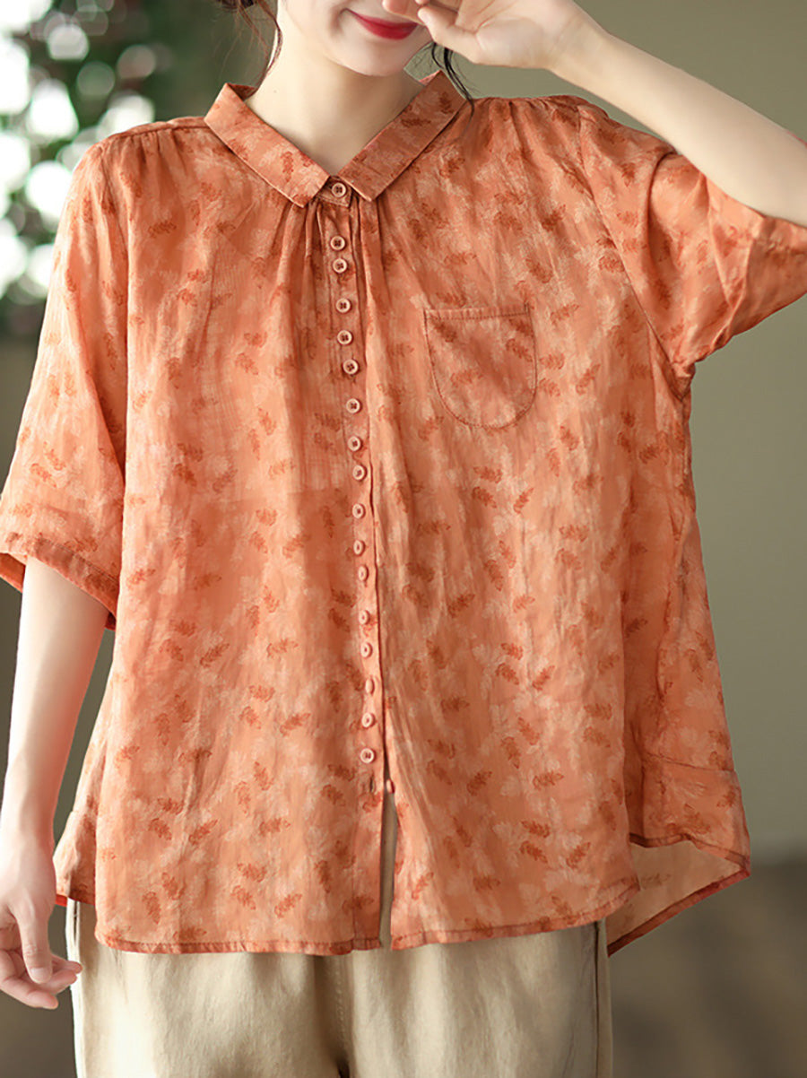Nysera | Vintage bloemenblouse voor dames met een maatje meer – Casual zomertop