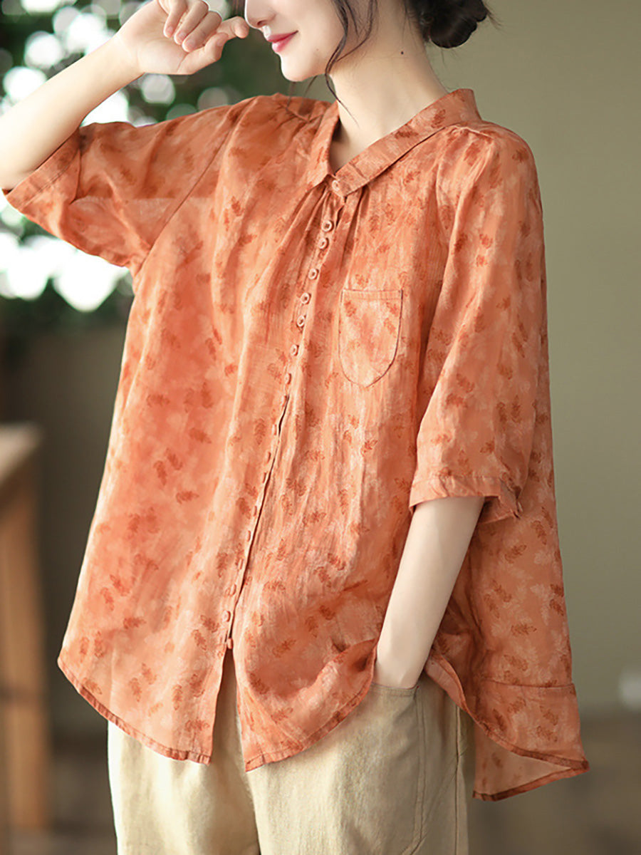 Nysera | Vintage bloemenblouse voor dames met een maatje meer – Casual zomertop