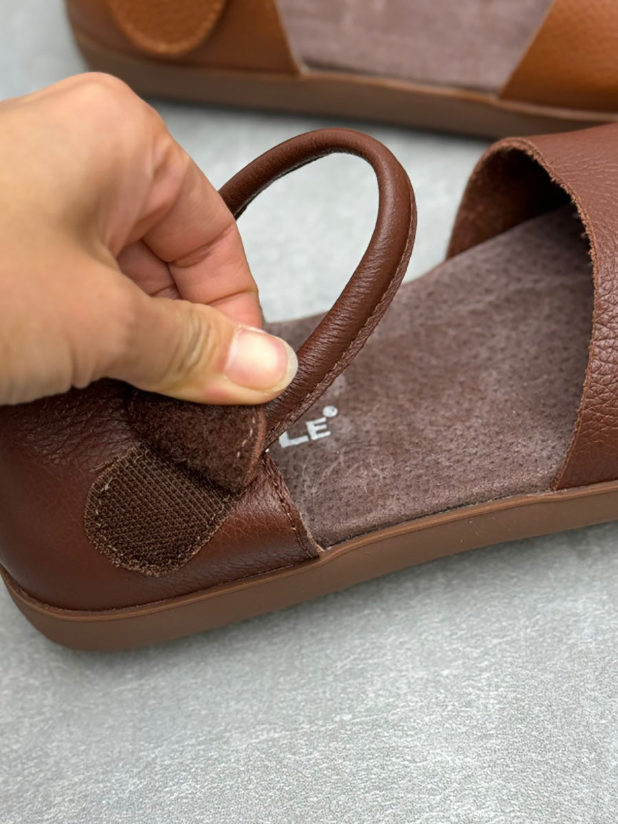 Solenne | Dames leren ballerina’s, comfortabele casual schoenen