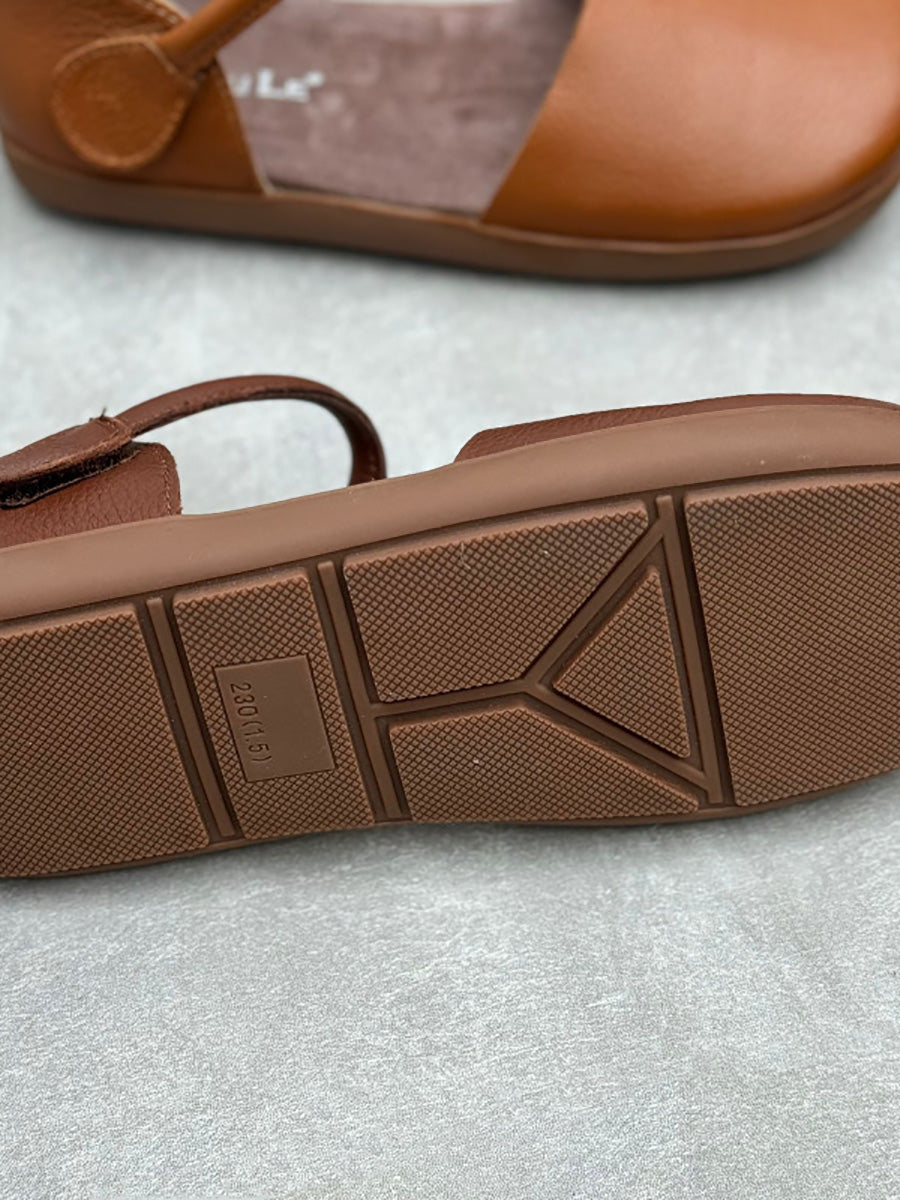 Solenne | Dames leren ballerina’s, comfortabele casual schoenen