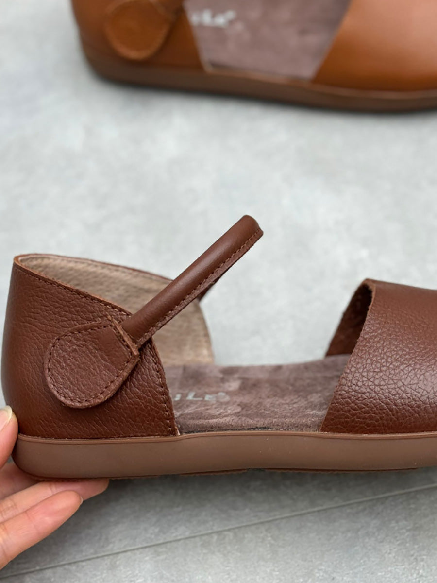 Solenne | Dames leren ballerina’s, comfortabele casual schoenen