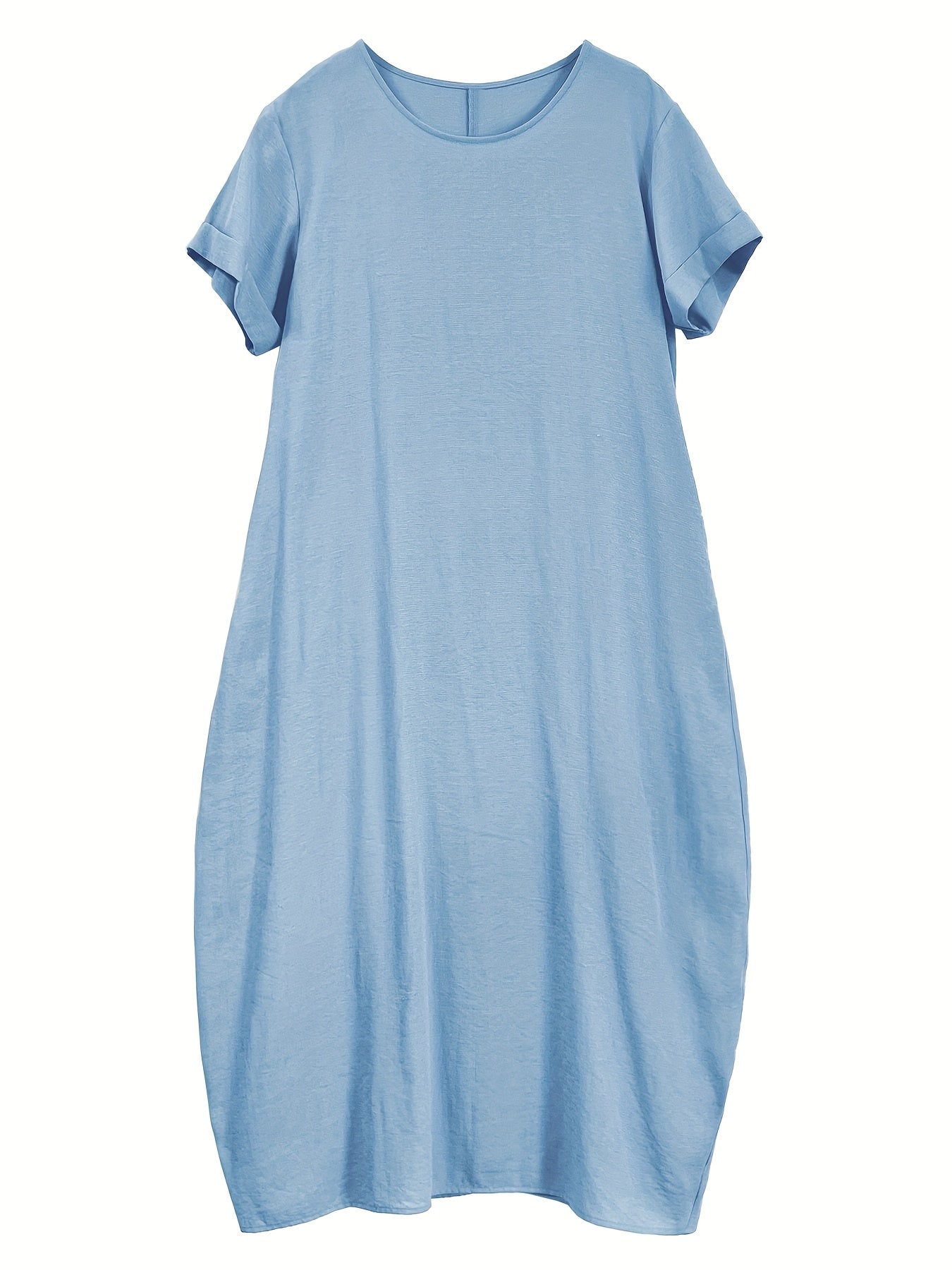 Elvarra | Losse Maxi Jurk met Zakjes – Korte Mouwen, Ademend, Casual Zomerjurk
