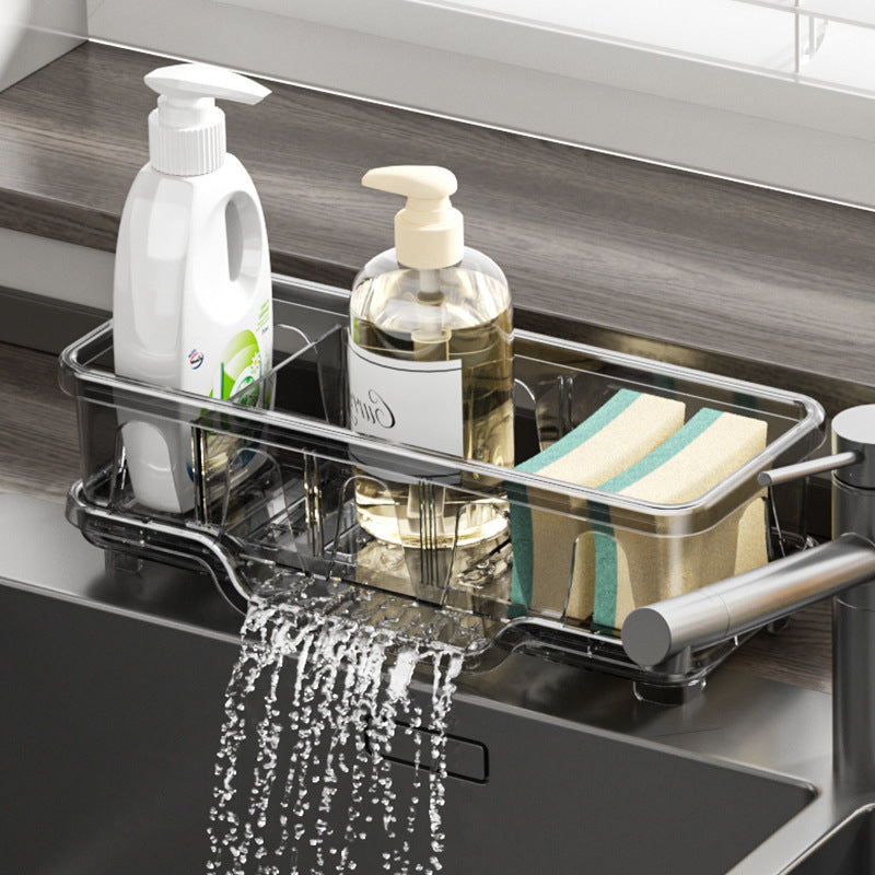 ScrubHub | Keukengootsteenorganizer – Houder voor spons, zeep en afwasborstel, ruimtebesparend gootsteenrek voor een nette en schone aanrecht
