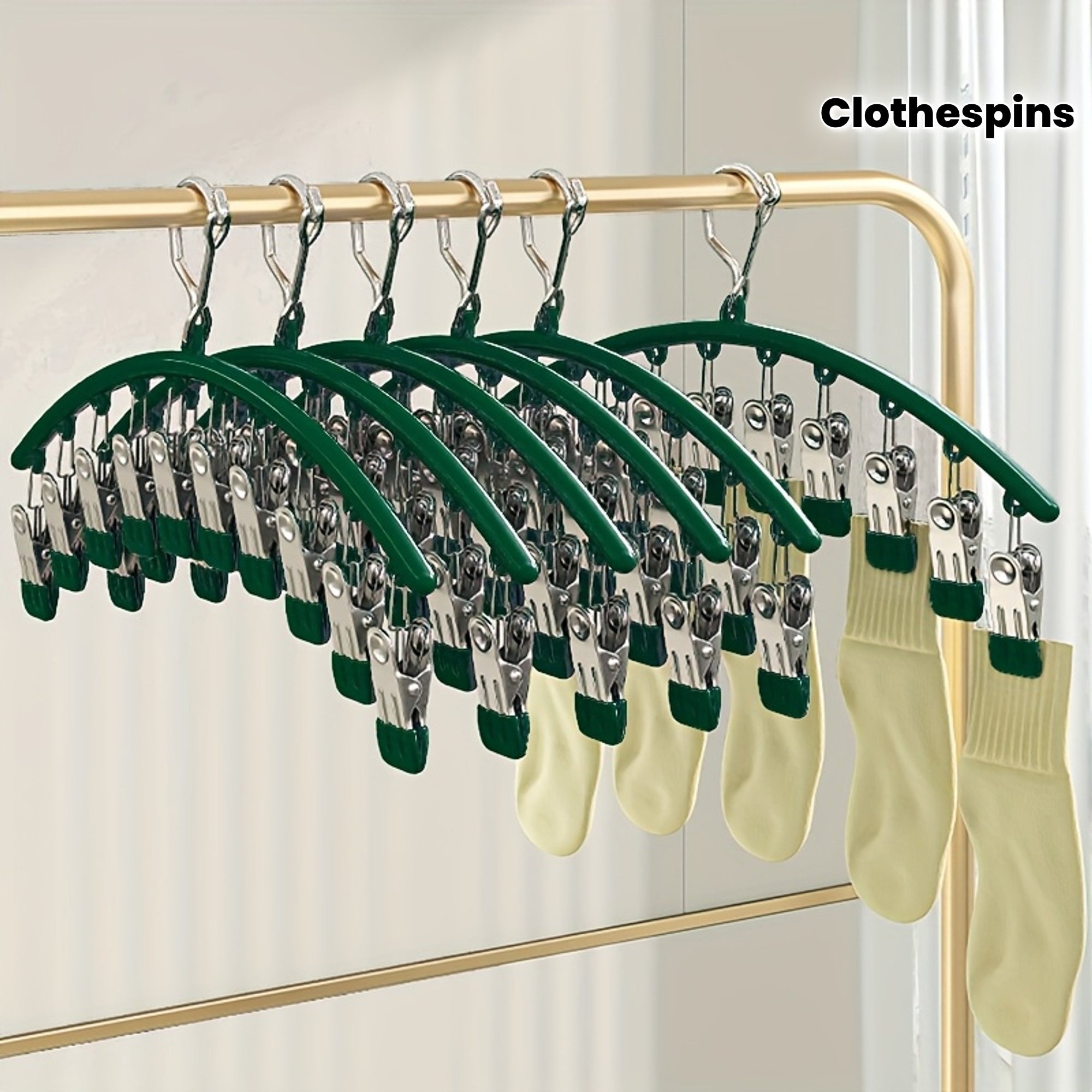 ClipCore | 3 roestvrijstalen wasknijpers + 10 mini-grijpclips – Duurzame, antislip hangers
