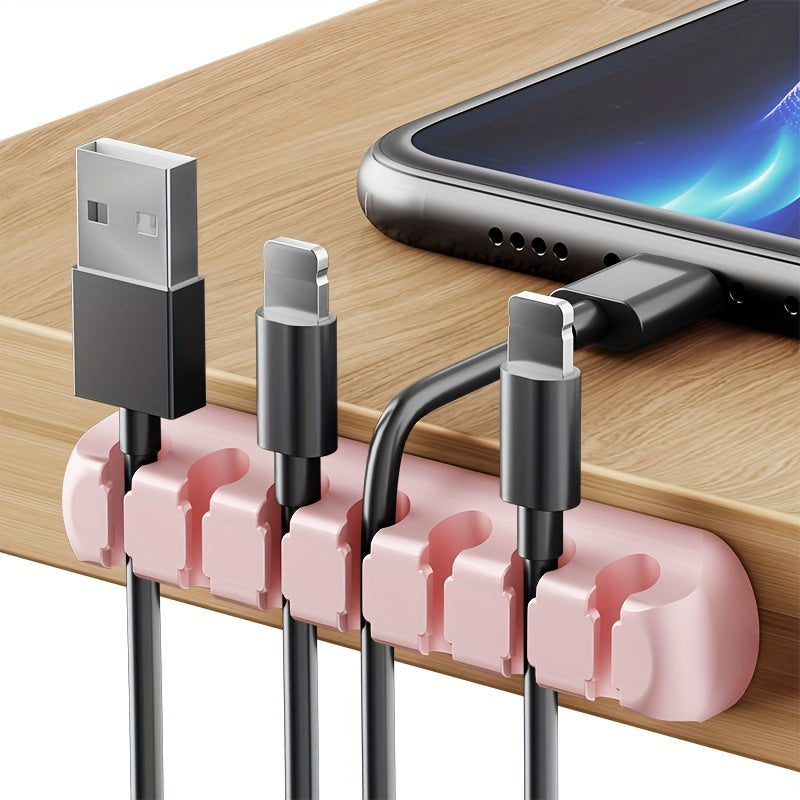 CordHold | 7-sleufs siliconen kabelorganizer – zelfklevende kabelhouders