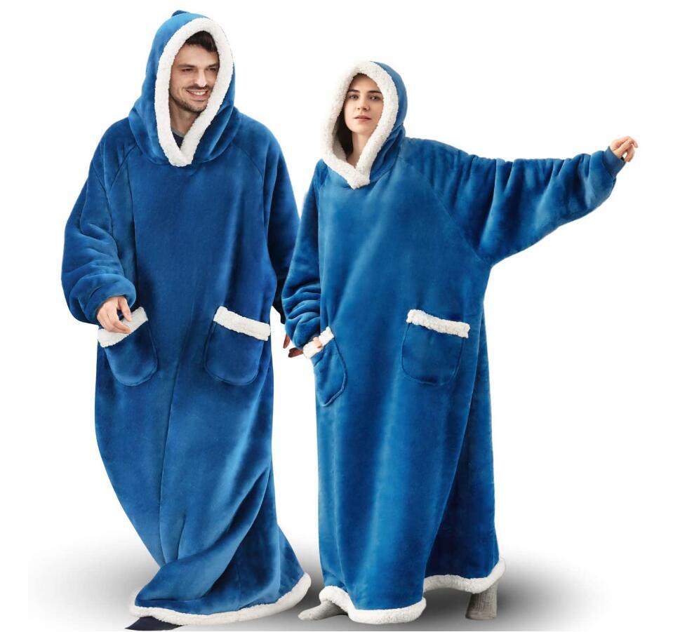 SnugHood | Fleece Hoodie Deken met Mouwen - Oversized Deken die gedragen kan worden, Super Zacht & Warm