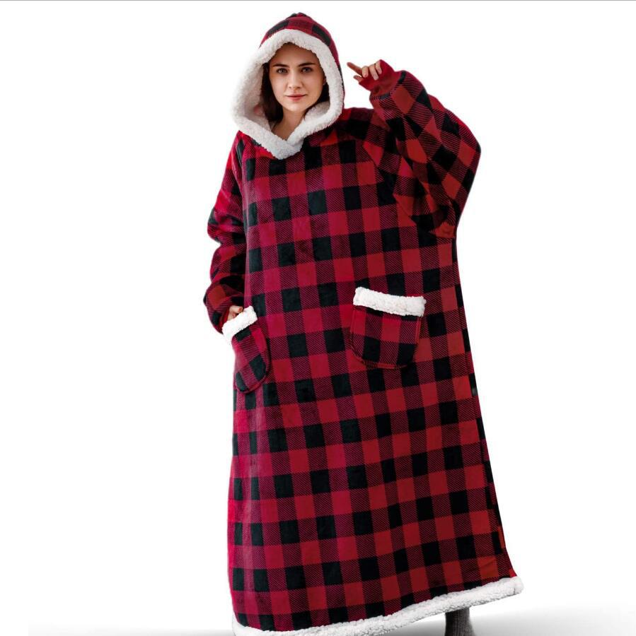 SnugHood | Fleece Hoodie Deken met Mouwen - Oversized Deken die gedragen kan worden, Super Zacht & Warm