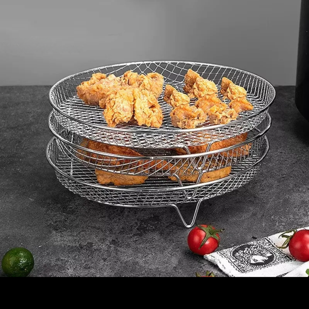 AirRack | Stapelbare Manden voor Luchtfriteuses - Ruimtebesparende Friteuse Accessoires