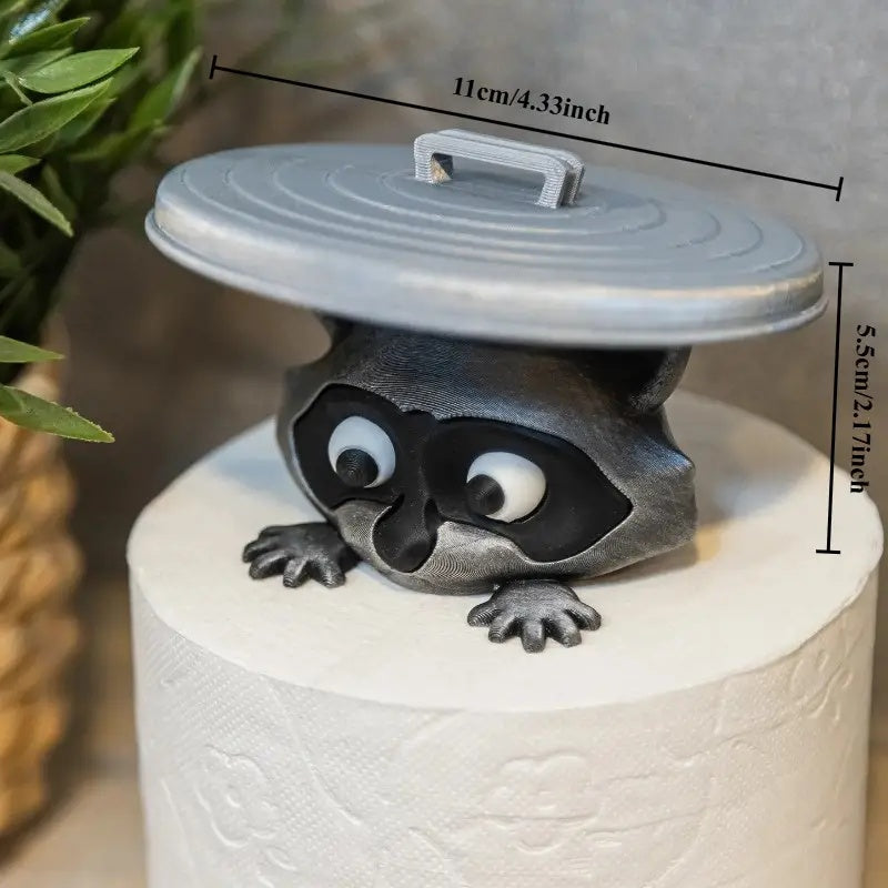ToiletPal | 2 stuks 3D-geprinte wasbeer-toiletrolhouder – Leuke badkamerdecoratie, duurzaam plastic
