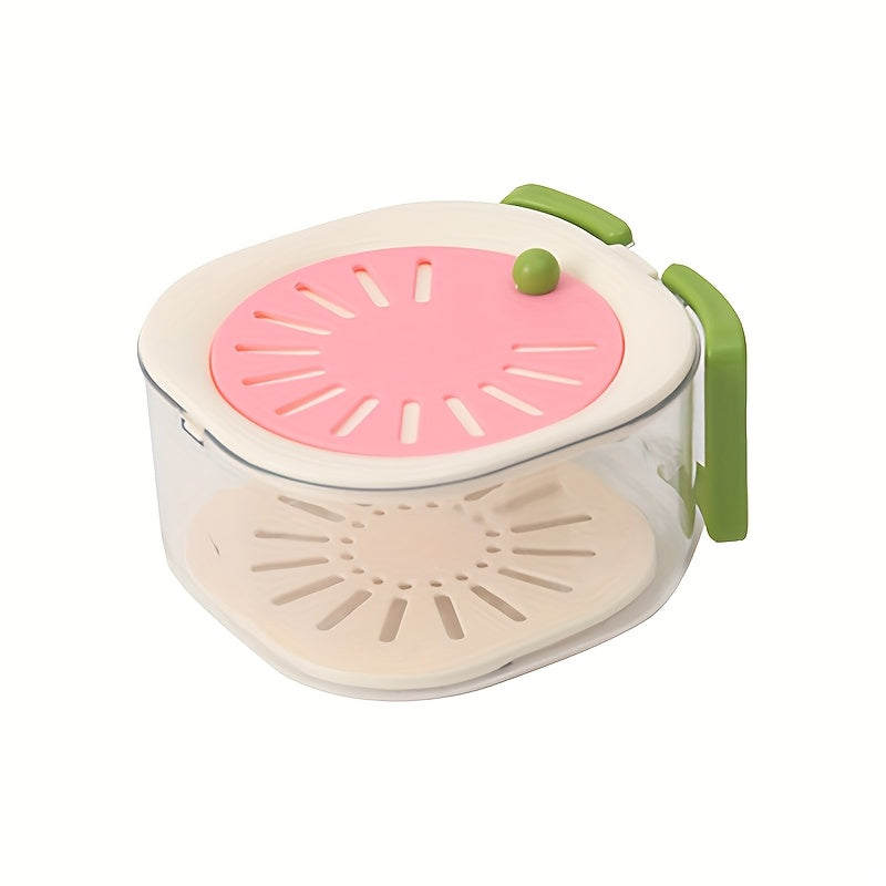 StrainSmart | 2-in-1 dubbellaagse voedselzeef & fruitmand met opvouwbaar handvat – multifunctioneel