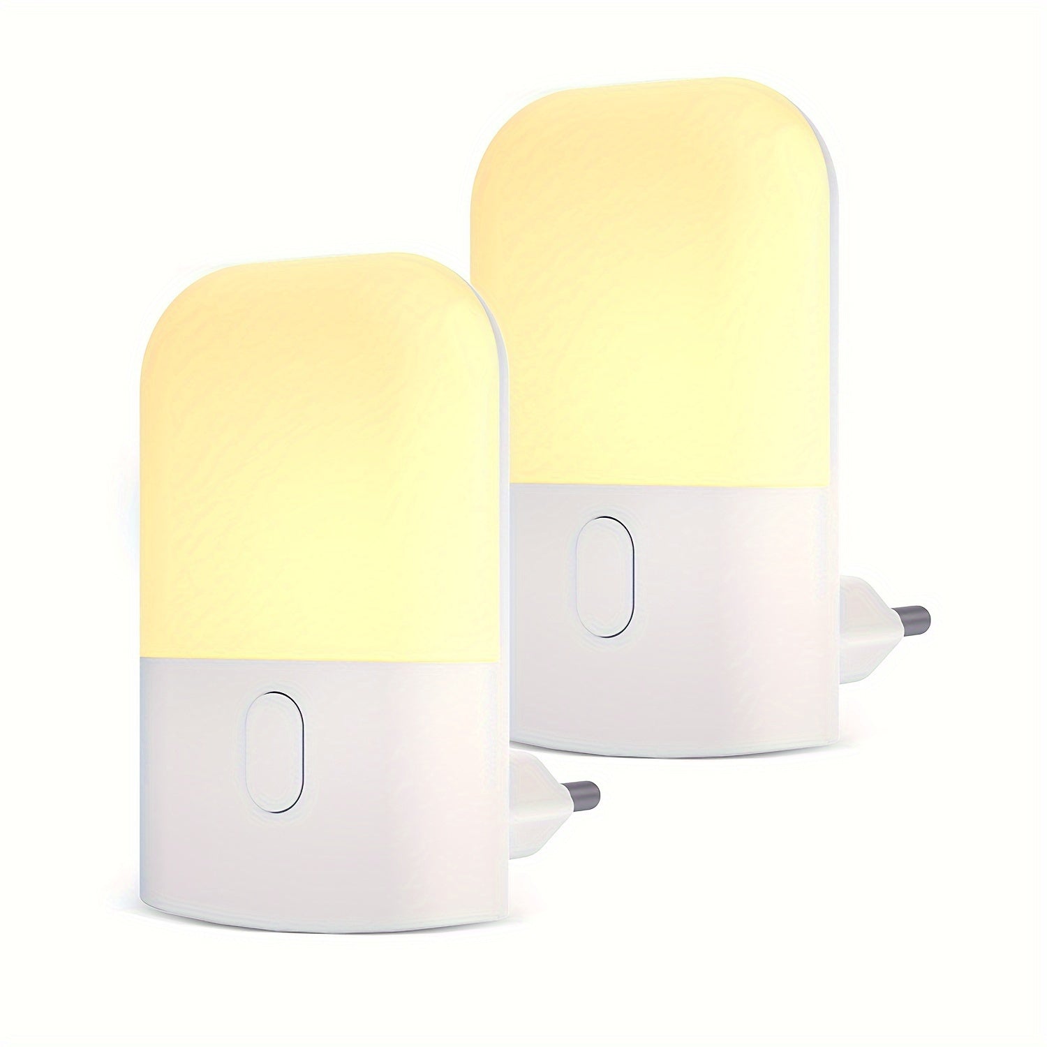 NightGlow | Plug-in LED nachtlampje, Mini warm wit licht met instelbare helderheid