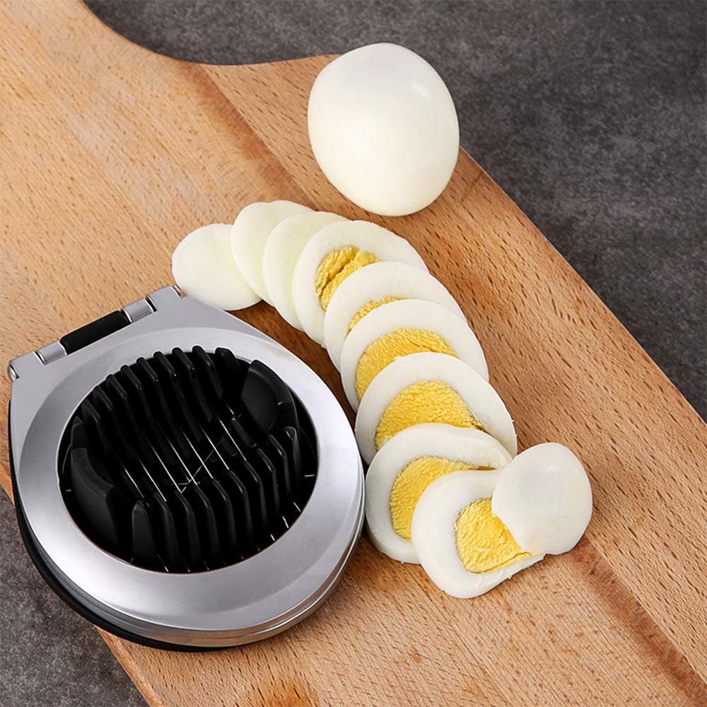 EggTrim | 3-in-1 roestvrijstalen eiersnijder – multifunctioneel keukengereedschap voor gekookte eieren