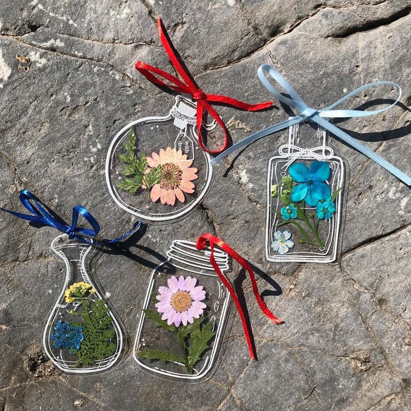 BloomMark | Set gedroogde bloemen bladwijzers – waterdichte botanische bladwijzers cadeauset