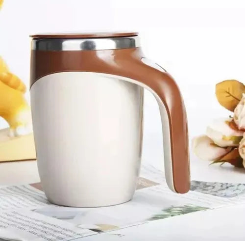 Mugnetic | Zelfroerende mok – Automatische magnetische mengbeker, roestvrijstalen geïsoleerde koffiemok