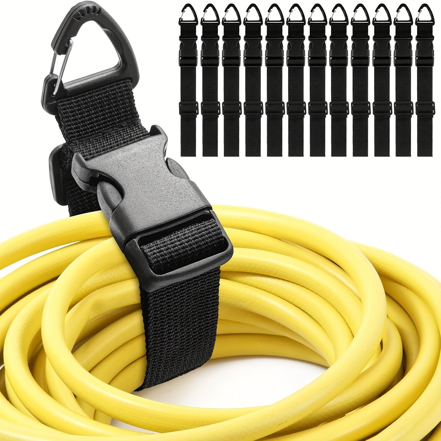 TidyCord | 4-Pack Verstelbare Snoer Organisator Riemen - 45cm Heavy-Duty Kabelhouder voor Garage, Werkplaats