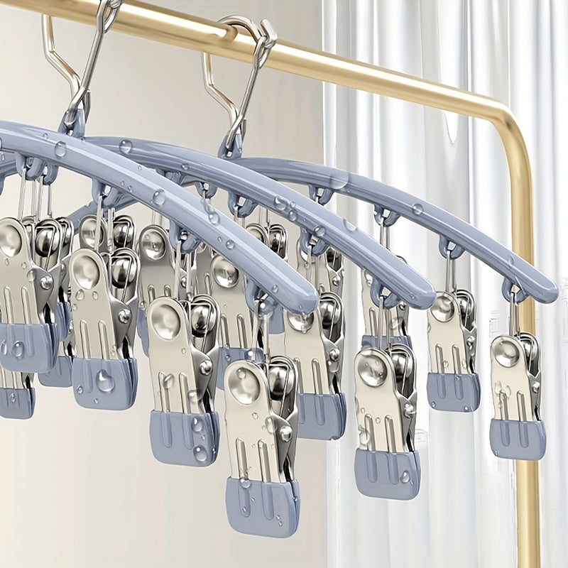 ClipCore | 3 roestvrijstalen wasknijpers + 10 mini-grijpclips – Duurzame, antislip hangers