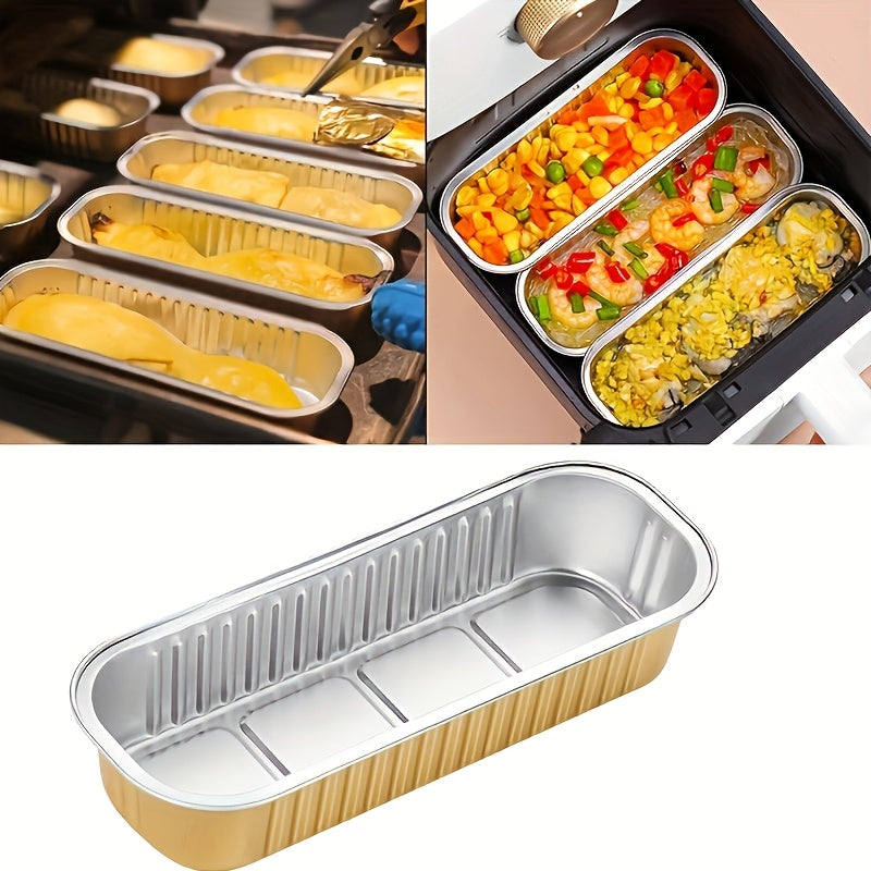 FoilFlex | 20 stuks antiaanbak aluminiumfolie bakjes – hittebestendig, herbruikbaar, rechthoekig