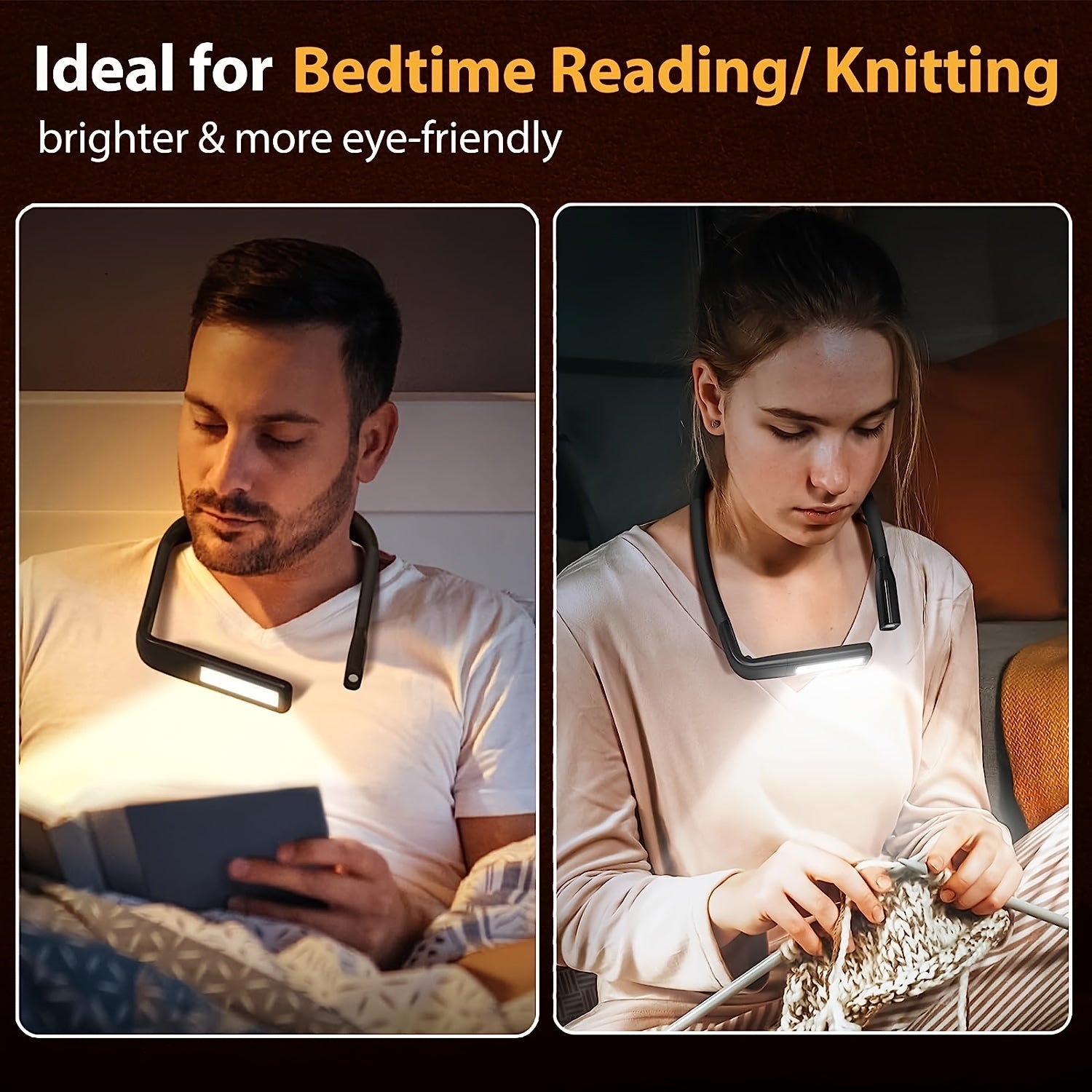 NeckRay | Oplaadbare nekleeslamp – handsfree boeklamp, oogvriendelijke LED,